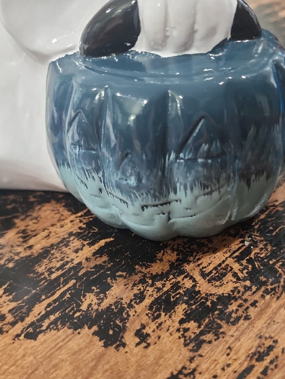 Seattle Kraken Ghost Halloween Ceramic Decor Pumpkin NHL Spooky Cute - Picture 3 of 7